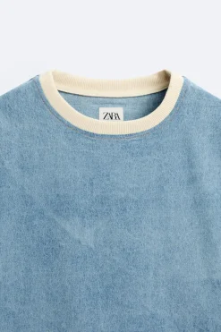 Hot SUDADERA DENIM LAVADO Hombre Camisetas