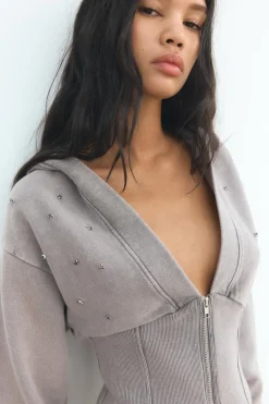 Sale SUDADERA EFECTO LAVADO JOYAS Mujer Sudaderas / Joggers