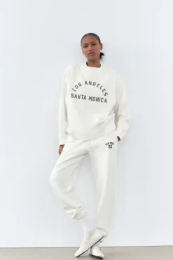 Sale SUDADERA EFECTO LAVADO TEXTO ENGOMADO Mujer Sudaderas / Joggers