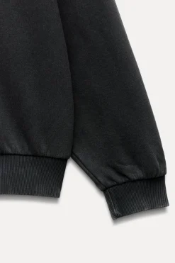 Clearance SUDADERA EFECTO LAVADO TEXTO Mujer Sudaderas / Joggers