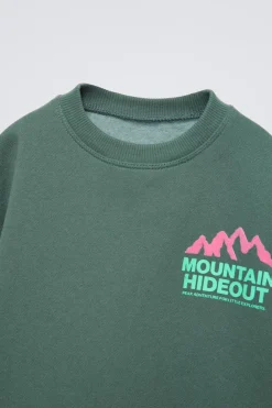 Niños ZARA 1½ - 6 Años·Sudaderas<SUDADERA ESTAMPADA MONTAÑA FLOCK