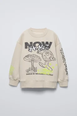 Niños ZARA 6 - 14 Años·Sudaderas<SUDADERA ESTAMPADO
