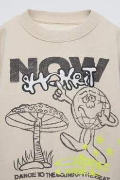 Niños ZARA 6 - 14 Años·Sudaderas<SUDADERA ESTAMPADO