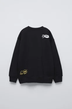 Niños ZARA 6 - 14 Años·Sudaderas|6 - 14 Años·Total Look<SUDADERA ESTAMPADO CALAVERA Y ESQUELETO