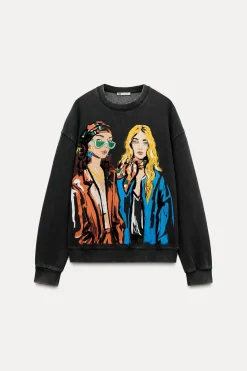 Discount SUDADERA ESTAMPADO CHICAS Mujer Sudaderas / Joggers