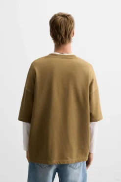 Online SUDADERA ESTAMPADO COMBINADO Hombre Sudaderas|Camisetas