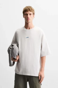 New SUDADERA ESTAMPADO COMBINADO Hombre Camisetas