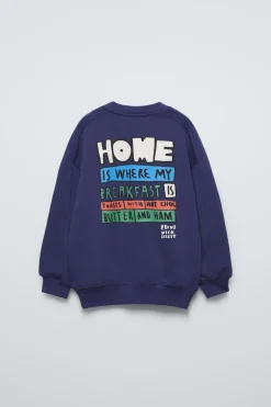 Niños ZARA 6 - 14 Años·Sudaderas<SUDADERA ESTAMPADO FLOCK