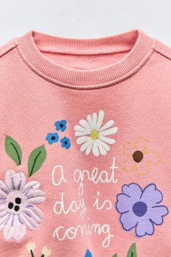 Niños ZARA 1½ - 6 Años·Sudaderas|6 - 18 Meses·Sudaderas<SUDADERA ESTAMPADO FLORES