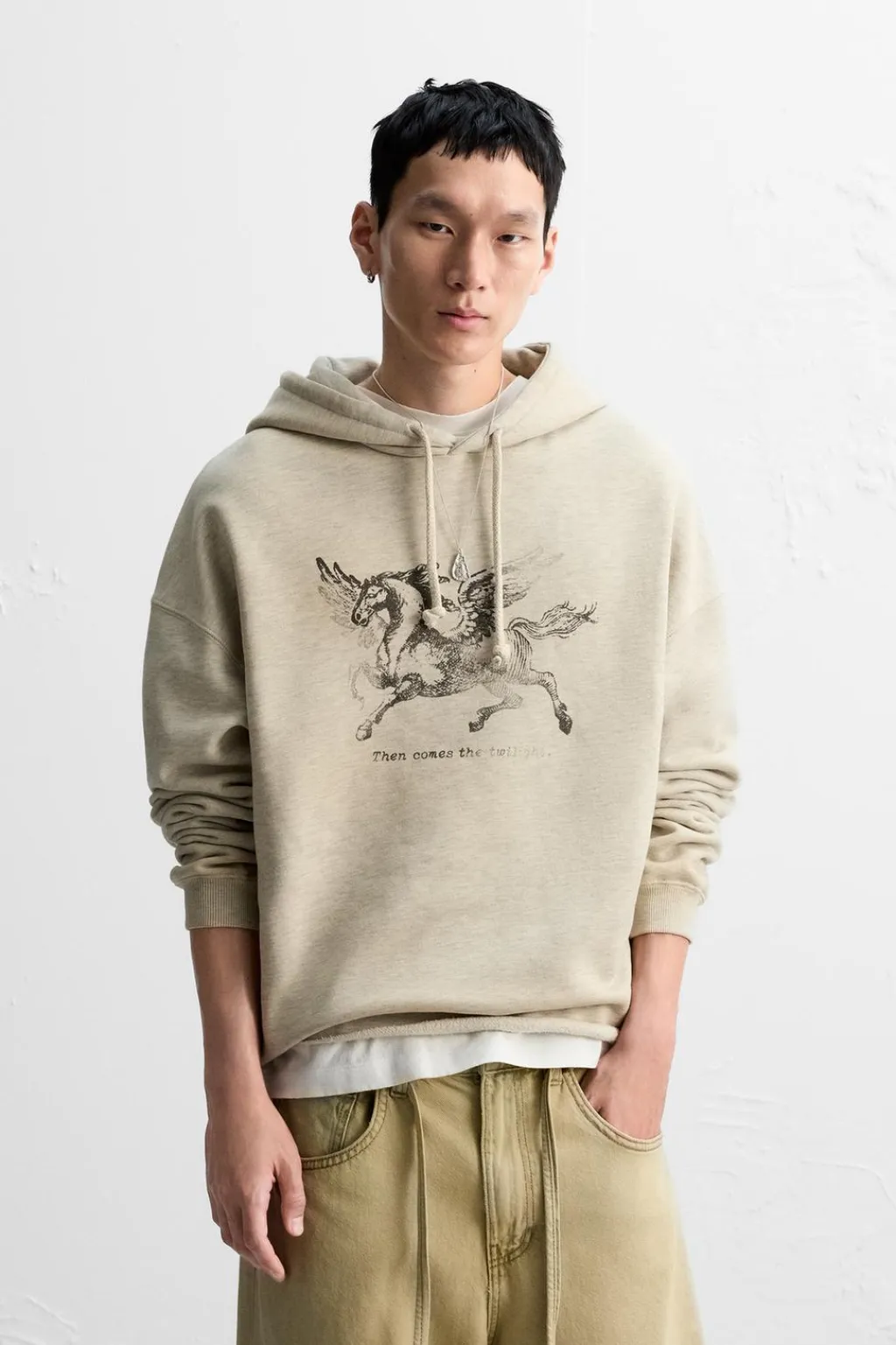 Hot SUDADERA ESTAMPADO LAVADO Hombre Sudaderas