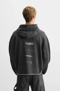 Online SUDADERA ESTAMPADO LAVADO Hombre Sudaderas