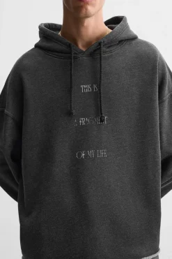 Online SUDADERA ESTAMPADO LAVADO Hombre Sudaderas