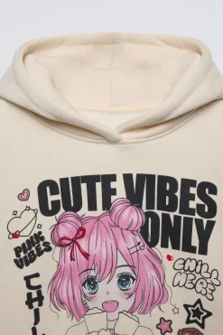 Niños ZARA 6 - 14 Años·Sudaderas<SUDADERA ESTAMPADO MANGA OVERSIZE FIT