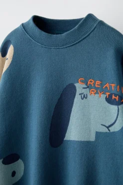 Niños ZARA 1½ - 6 Años·Sudaderas|1½ - 6 Años·Sudaderas<SUDADERA ESTAMPADO PERROS