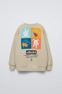 Niños ZARA 6 - 14 Años·Sudaderas<SUDADERA ESTAMPADO RELIEVE