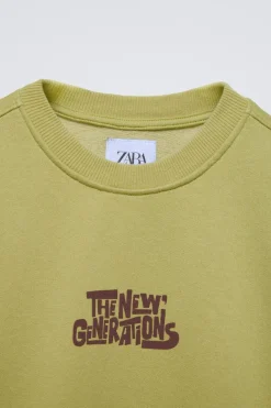 Niños ZARA 6 - 14 Años·Sudaderas<SUDADERA ESTAMPADO TEXTO