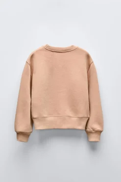 Niños ZARA 6 - 14 Años·Sudaderas|6 - 14 Años·Deporte / Jogging<SUDADERA ESTRELLAS TEXTO FLOCK