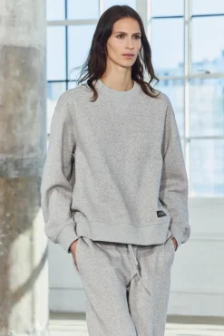 Discount SUDADERA FELPA OVERSIZE ETIQUETA Mujer Sudaderas / Joggers