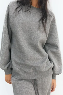 Outlet SUDADERA FELPA TEXTO BRILLOS Mujer Sudaderas / Joggers