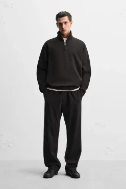 Outlet SUDADERA HEAVY WEIGHT CUELLO CREMALLERA Hombre Jerséis / Chaquetas|Sudaderas