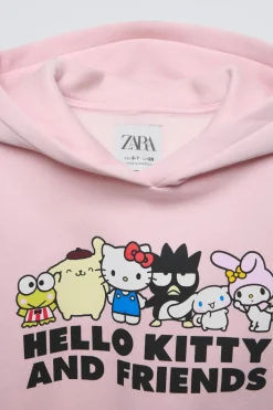 Niños ZARA 6 - 14 Años·Sudaderas|6 - 14 Años·Deporte / Jogging<SUDADERA HELLO KITTY AND FRIENDS © SANRIO CROP FIT
