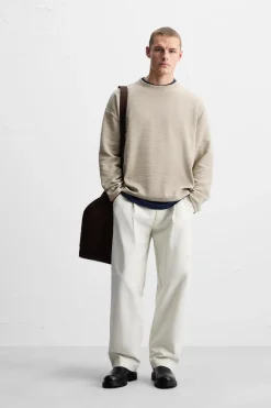 Clearance SUDADERA JACQUARD RELIEVE Hombre Sudaderas