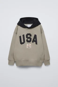 Niños ZARA 6 - 14 Años·Sudaderas|6 - 14 Años·Deporte / Chándal<SUDADERA JOGGING USA