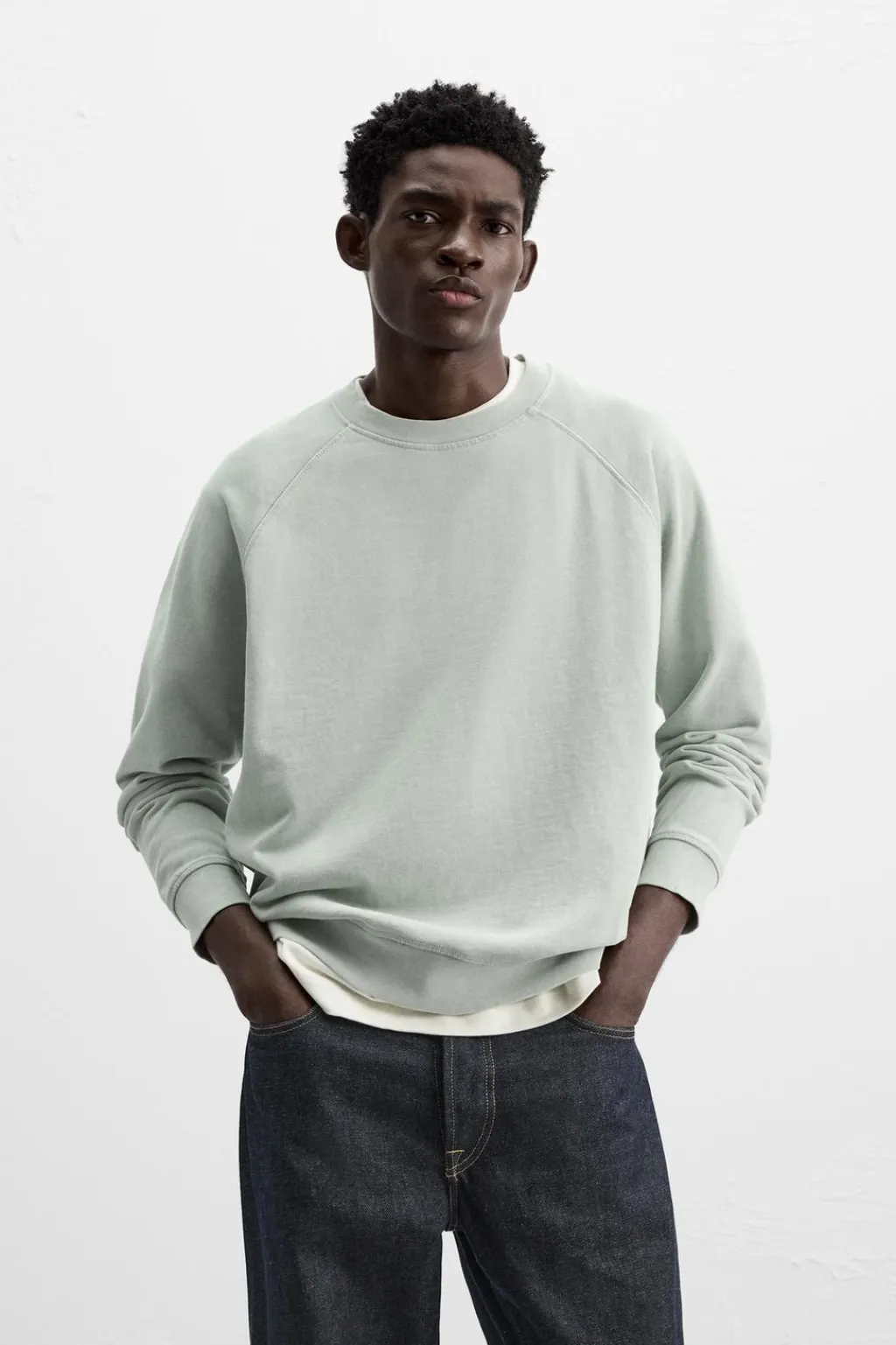 Outlet SUDADERA LAVADA Hombre Sudaderas