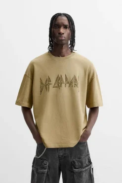 Hot SUDADERA LAVADA DEF LEPPARD © Hombre Sudaderas
