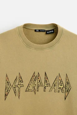 Hot SUDADERA LAVADA DEF LEPPARD © Hombre Sudaderas