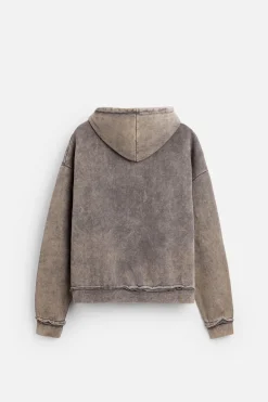 Outlet SUDADERA LAVADA ESTAMPADO Hombre Sudaderas