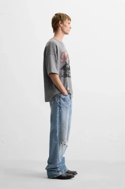 Hot SUDADERA LAVADA ESTAMPADO TEXTO Hombre Sudaderas|Camisetas