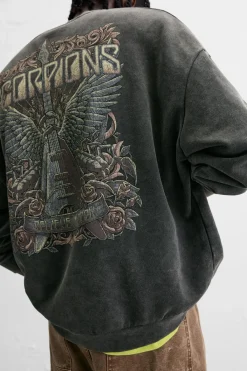 Hot SUDADERA LAVADA SCORPIONS © Hombre Sudaderas