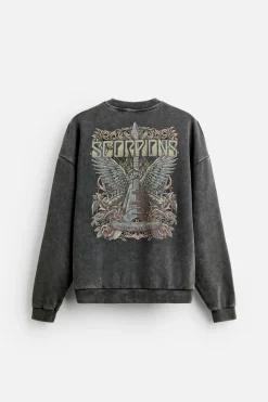 Hot SUDADERA LAVADA SCORPIONS © Hombre Sudaderas