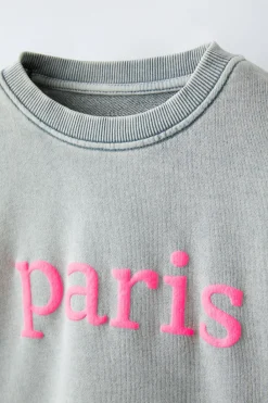 Niños ZARA 6 - 14 Años·Sudaderas|6 - 14 Años·Deporte / Jogging<SUDADERA LAVADA TEXTO