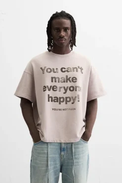 New SUDADERA LAVADA TEXTOS Hombre Sudaderas