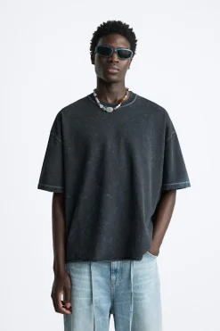 Clearance SUDADERA LAVADO ACID WASH Hombre Sudaderas