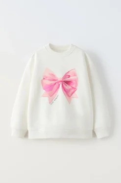 Niños ZARA 6 - 14 Años·Sudaderas<SUDADERA LAZO ESTAMPADO