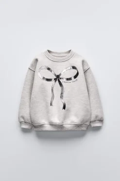 Niños ZARA 1½ - 6 Años·Sudaderas|1½ - 6 Años·Total Look<SUDADERA LAZO METALIZADO