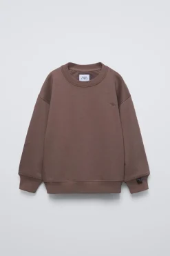 Niños ZARA 6 - 14 Años·Sudaderas<SUDADERA LISA BORDADO