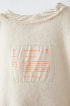 Niños ZARA 1½ - 6 Años·Sudaderas|1½ - 6 Años·Total Look<SUDADERA LISA BORDADO