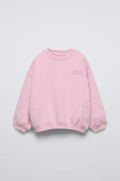 Niños ZARA 1½ - 6 Años·Sudaderas|1½ - 6 Años·Total Look<SUDADERA LISA TEXTO