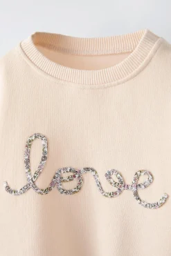 Niños ZARA 1½ - 6 Años·Sudaderas|6 - 18 Meses·Sudaderas<SUDADERA LOVE FLORES