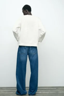 Clearance SUDADERA METALIZADA DELANTERO Mujer Sudaderas / Joggers