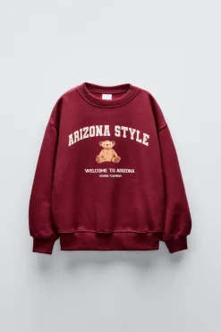 Niños ZARA 6 - 14 Años·Sudaderas<SUDADERA OSO Y TEXTO