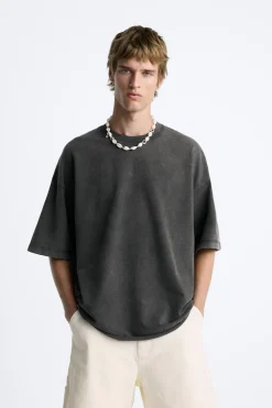 Sale SUDADERA OVERSIZE LAVADA Hombre Sudaderas|Camisetas