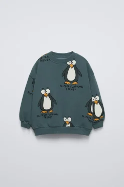 Niños ZARA 1½ - 6 Años·Sudaderas|1½ - 6 Años·Sudaderas<SUDADERA PINGÜINOS
