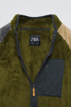 Niños ZARA 6 - 14 Años·Abrigos|6 - 14 Años·Sudaderas<SUDADERA POLAR COLOR BLOCK