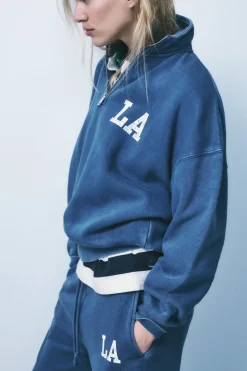 Online SUDADERA POLO VARSITY EFECTO LAVADO Mujer Sudaderas / Joggers