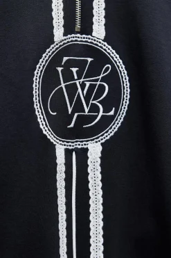 Discount SUDADERA PUNTILLA BORDADO Mujer Sudaderas / Joggers